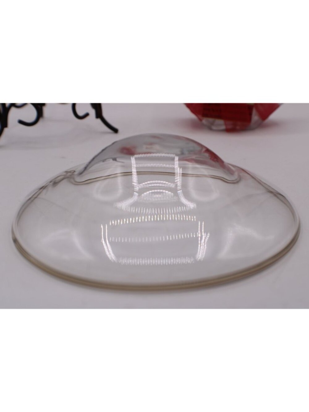 Floating Candle Gift Set Candy Cane Design With Glass Bowl Metal Stand NWOB Vtg - Picture 6 of 10